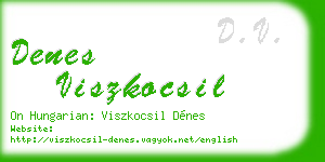 denes viszkocsil business card
